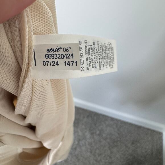 Aerie Offline Hugger Knit Midi Skirt NEW Cream Size Large - Picture 11 of 11